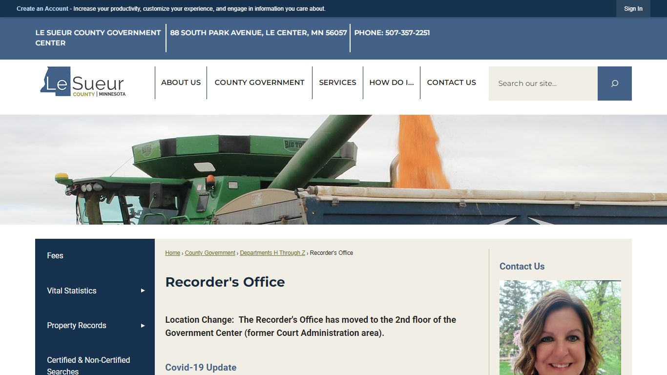 Recorder's Office | Le Sueur County, MN