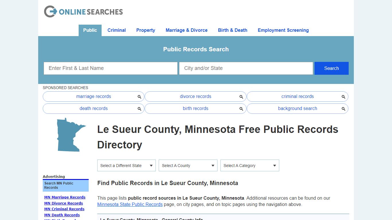 Le Sueur County, Minnesota Public Records Directory